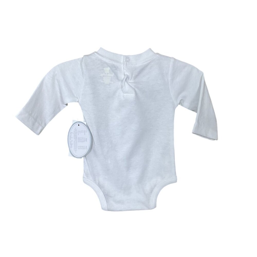 Koala Baby Long Sleeve Newborn Baby Suspenders Bodysuit Attached Bow Tie NWT - Picture 3 of 6